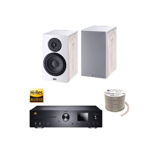 Πακέτο Stereo Hi-Fi με Ενισχυτή Magnat MC 400, Ηχεία HECO Aurora 300 White και Καλώδιο Oehlbach