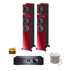 Πακέτο Stereo Hi-Res με Ενισχυτή Magnat MC 400, Ηχεία HECO Aurora 700 Red και ΔΩΡΟ Καλώδιο Oehlbach