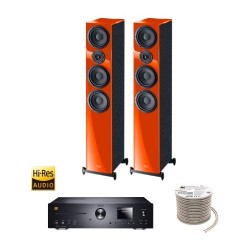 Πακέτο Stereo Hi-Res με Ενισχυτή Magnat MC 400, Ηχεία HECO Aurora 700 Orange και ΔΩΡΟ Καλώδιο Oehlbach