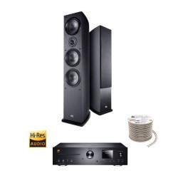 Πακέτο Stereo Hi-Fi με Ενισχυτή Magnat MC 400, Ηχεία HECO Victa Elite 702 Black και Καλώδιο Oehlbach