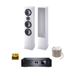 Πακέτο Stereo Hi-Fi με Ενισχυτή Magnat MC 400, Ηχεία HECO Victa Elite 702 White και Καλώδιο Oehlbach