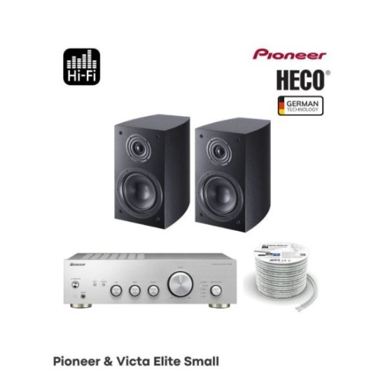 Pioneer & Heco Πακέτο Stereo Hi Fi με Ενισχυτή Pioneer A-10AE και Ηχεία Βιβλιοθήκης HECO Victa Elite 202 (Σετ)