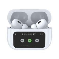 AvLink Ear Shots Pro LED: Active Noise Cancelling Ασύρματα Earphones με LED οθόνη White