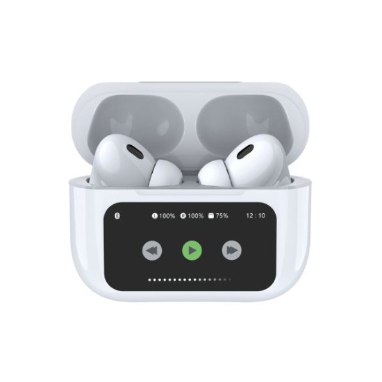 AvLink Ear Shots Pro LED: Active Noise Cancelling Ασύρματα Earphones με LED οθόνη White AvLink Ear Shots Pro LED: Active Noise Cancelling Ασύρματα Earphones με LED οθόνη White