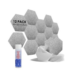Audiodesigner PET Hexagon Grey 12 Ηχοαπορροφητικά Πάνελ 20 cm / 2 τ.μ. + ΔΩΡΟ Βενζινόκολλα (Σετ) Audiodesigner PET Hexagon Grey 12 Ηχοαπορροφητικά Πάνελ 20 cm / 2 τ.μ. + ΔΩΡΟ Βενζινόκολλα (Σετ)