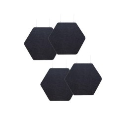 Audiodesigner ECOBAFFLE Hexagon Lato Ηχοαπορροφητικά Πάνελ Οροφής 35cm / 1.27 τ.μ. Μαύρο (4 Τεμάχια)