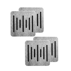 Audiodesigner Ecoplan Sounder Line  Light Grey/Black Ηχοαπορροφητικό Πάνελ Πολυεστέρα 600x600x40 mm / 1.44 τ.μ. (4 Τεμάχια) Audiodesigner Ecoplan Sounder Line  Light Grey/Black Ηχοαπορροφητικό Πάνελ Πολυεστέρα 600x600x40 mm / 1.44 τ.μ. (4 Τεμάχια)