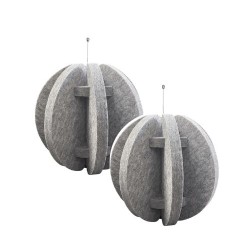 Audiodesigner Radial Sphere Grey Ηχοαπορροφητικό Πάνελ Πολυεστέρα Σφαίρα 500 mm (2 Τεμάχια)