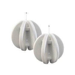 Audiodesigner Radial Sphere White Ηχοαπορροφητικό Πάνελ Πολυεστέρα Σφαίρα 500 mm (2 Τεμάχια)