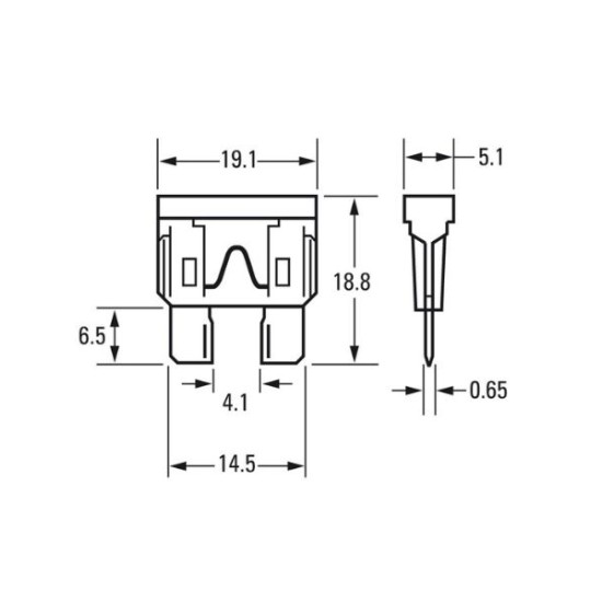 Ampire XSM2.5 MINI Αδιάβροχη Ασφαλειοθήκη 2.5mm² 15A (10 Τεμάχια)