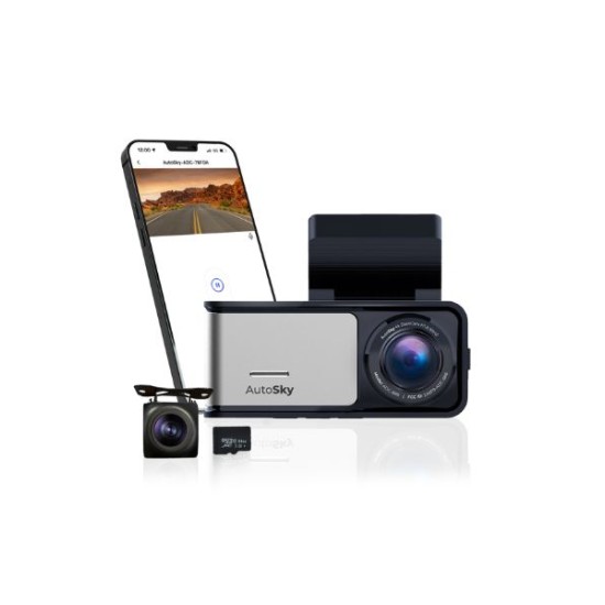 AutoSky ADC-888 4K Dash/Rear Κάμερα Αυτοκινήτου WiFi & GPS