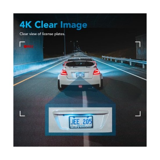 AutoSky ADC-888 4K Dash/Rear Κάμερα Αυτοκινήτου WiFi & GPS