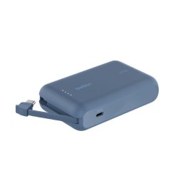 Belkin BPB021hqBL BoostCharge Power Bank 10K with Integrated Cable Blue
