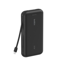 Belkin BPB024hqBK BoostCharge Power Bank 20K with Integrated Cable Black Belkin BPB024hqBK BoostCharge Power Bank 20K with Integrated Cable Black
