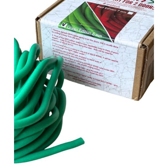 DrArtex GreenWind 2018 Καλώδιο Στεγανοποίησης Πόρτας Αυτοκινήτου 6 mm -8m