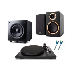 Argon Audio Ολοκληρωμένο Σύστημα Ήχου Hi-Fi 2.1 με Πικάπ Black