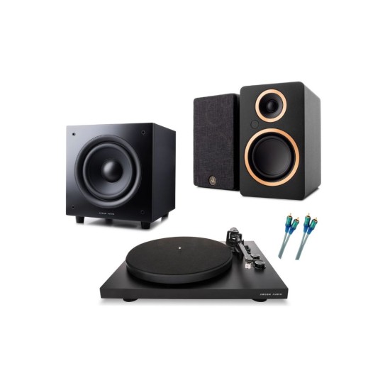 Argon Audio Ολοκληρωμένο Σύστημα Ήχου Hi-Fi 2.1 με Πικάπ Black