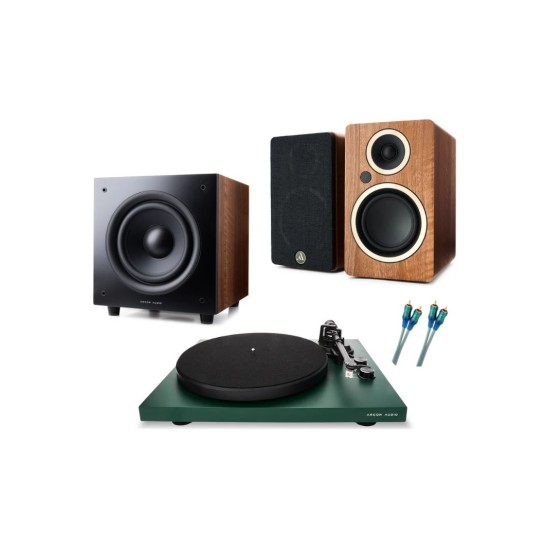 Argon Audio Ολοκληρωμένο Σύστημα Ήχου Hi-Fi 2.1 με Πικάπ Walnut