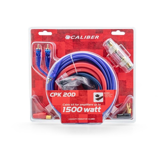 Caliber CPK20D Κιτ Καλωδίωσης Αυτοκινήτου 20mm 1500Watt