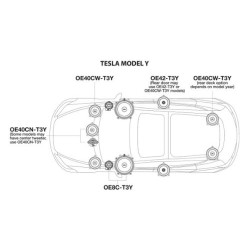 Powerbass OE8C-T3Y Διαιρούμενα Ηχεία Αυτοκινήτου 8” OEM για TESLA (Ζεύγος)