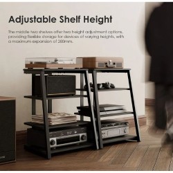 FITUEYES Eiffel AS07 Regular Έπιπλο Hi-Fi Rack Black