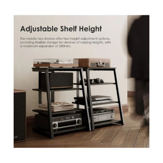 FITUEYES Eiffel AS07 Regular Έπιπλο Hi-Fi Rack Black