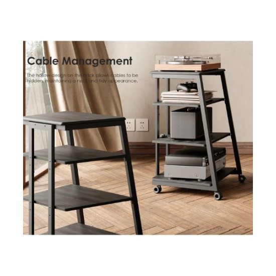 FITUEYES Eiffel AS07 Regular Έπιπλο Hi-Fi Rack Black