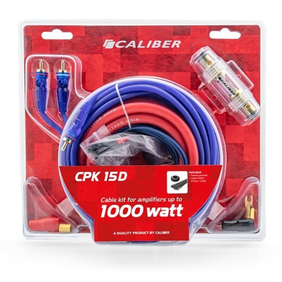 Caliber CPK15D Κιτ Καλωδίωσης Αυτοκινήτου 15mm – 1000 Watt