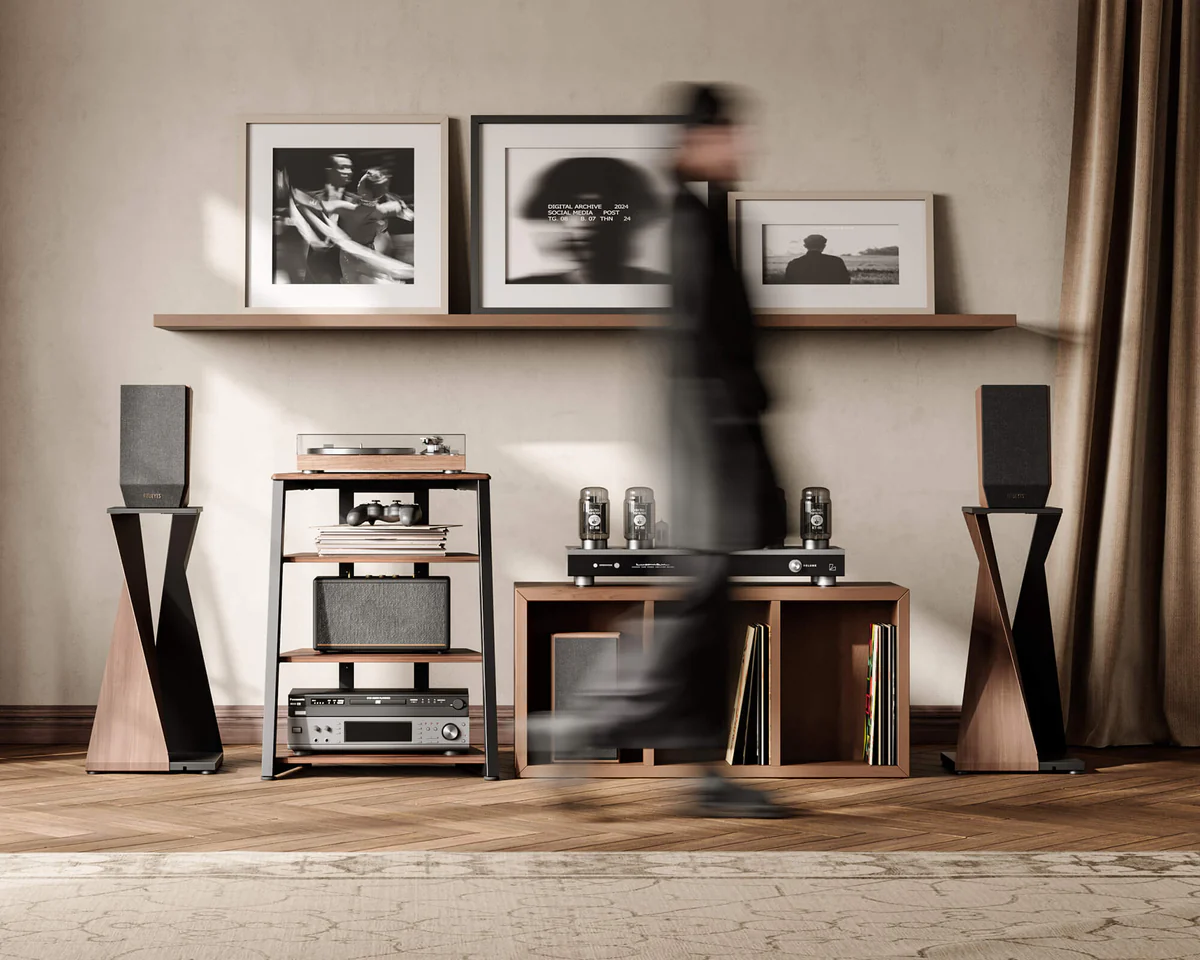 FITUEYES Eiffel AS07 Regular Έπιπλο Hi-Fi Rack Walnut