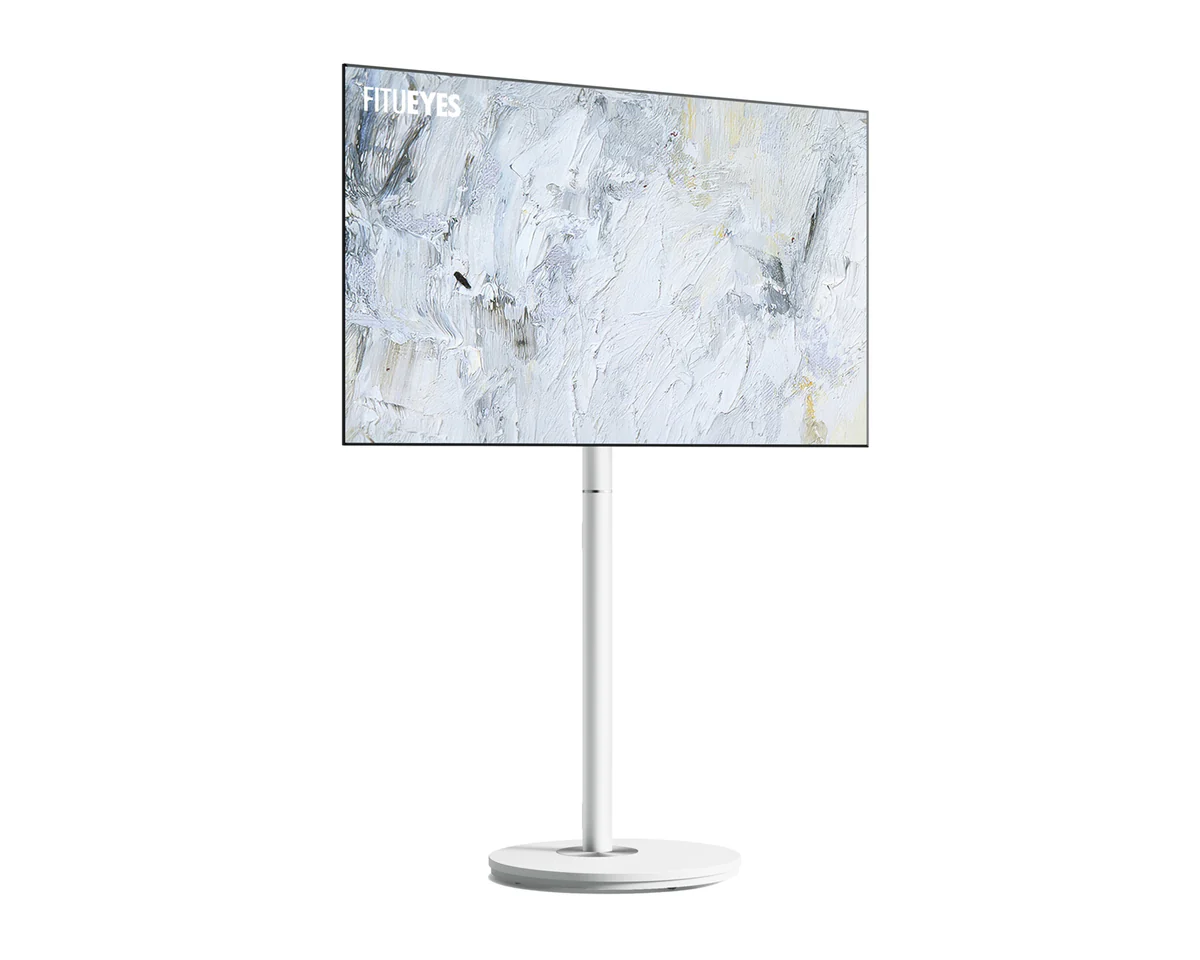 FITUEYES Master V2 FT65 White Επιδαπέδια Βάση Τηλεόρασης 32"-65" με Ρυθμιζόμενο Ύψος