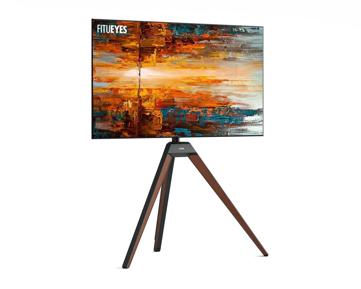 FITUEYES Picasso FT65 Walnut Επιδαπέδια Βάση Τηλεόρασης 32"-65"