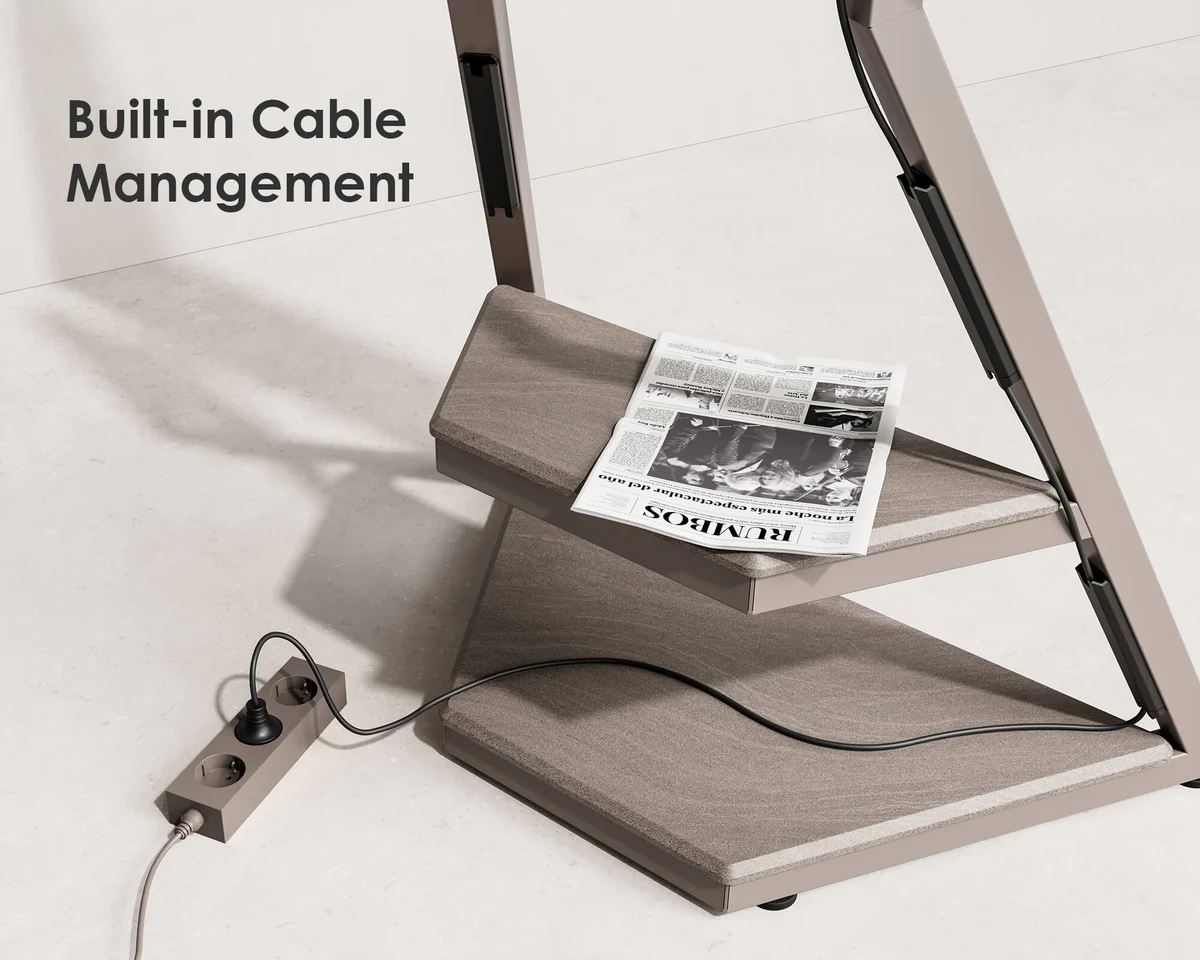 FITUEYES Eiffel FT65 Morandi Grey Επιδαπέδια Βάση Τηλεόρασης με Ρόδες 32"-65"