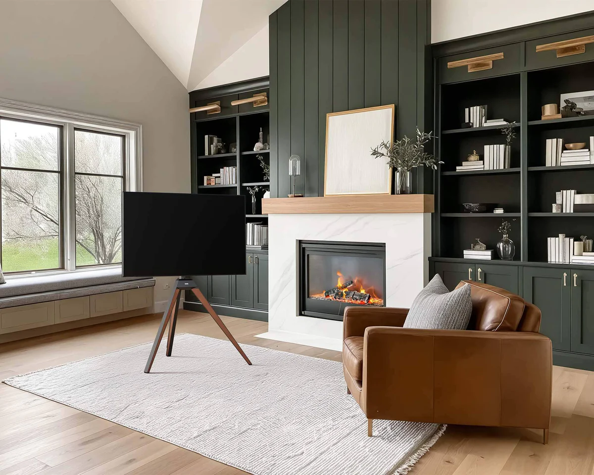 FITUEYES Picasso FT65 Walnut Επιδαπέδια Βάση Τηλεόρασης 32"-65"