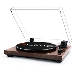 Rline RLTN11-GW Πικάπ Belt Drive με Bluetooth και Προενίσχυση Gloss Walnut