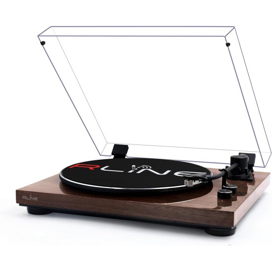 Rline RLTN11-GW Πικάπ Belt Drive με Bluetooth και Προενίσχυση Gloss Walnut