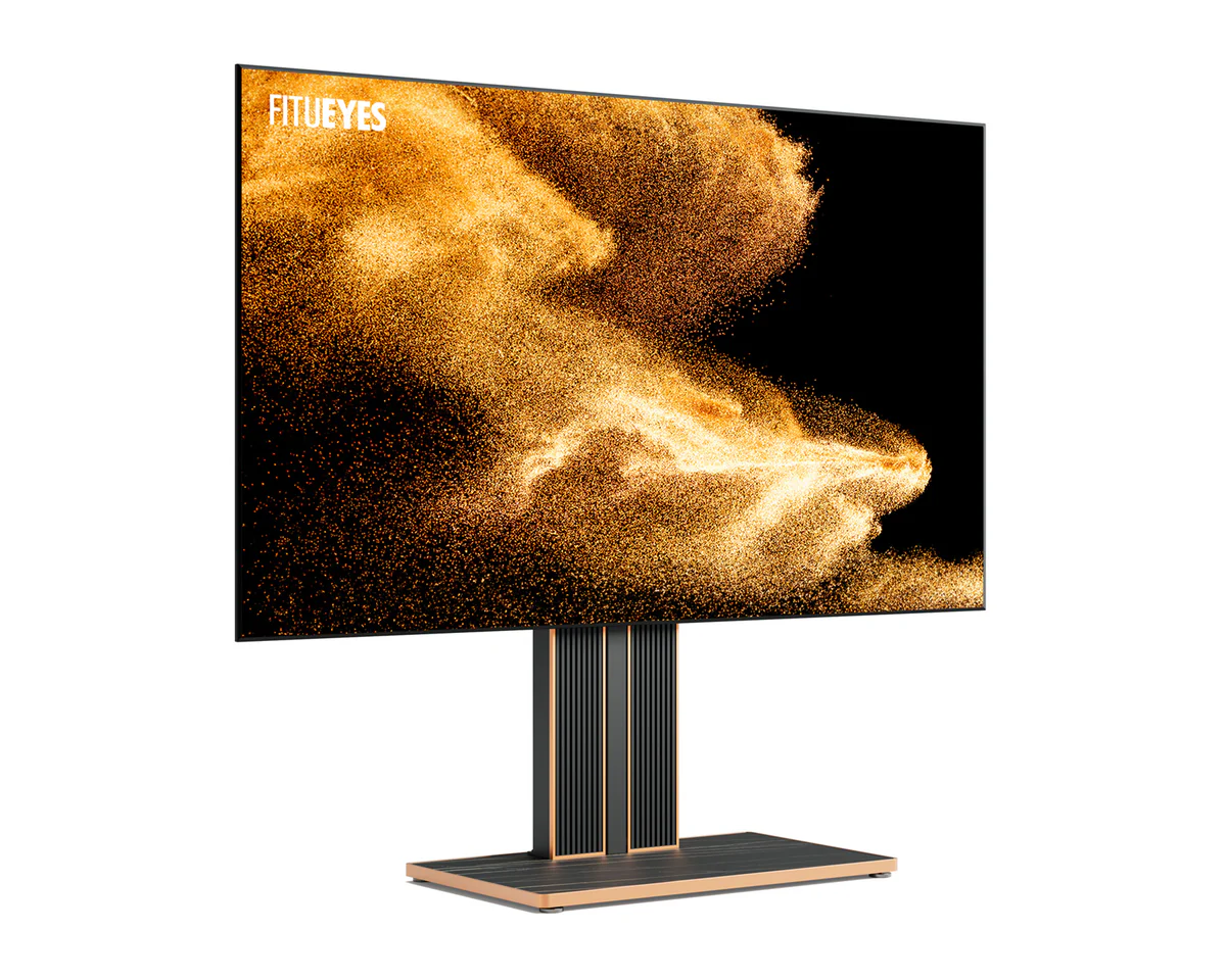FITUEYES Cantor FT100 Black Επιδαπέδια Βάση Τηλεόρασης 75"-100" με Ρυθμιζόμενο Ύψος & Κλίση