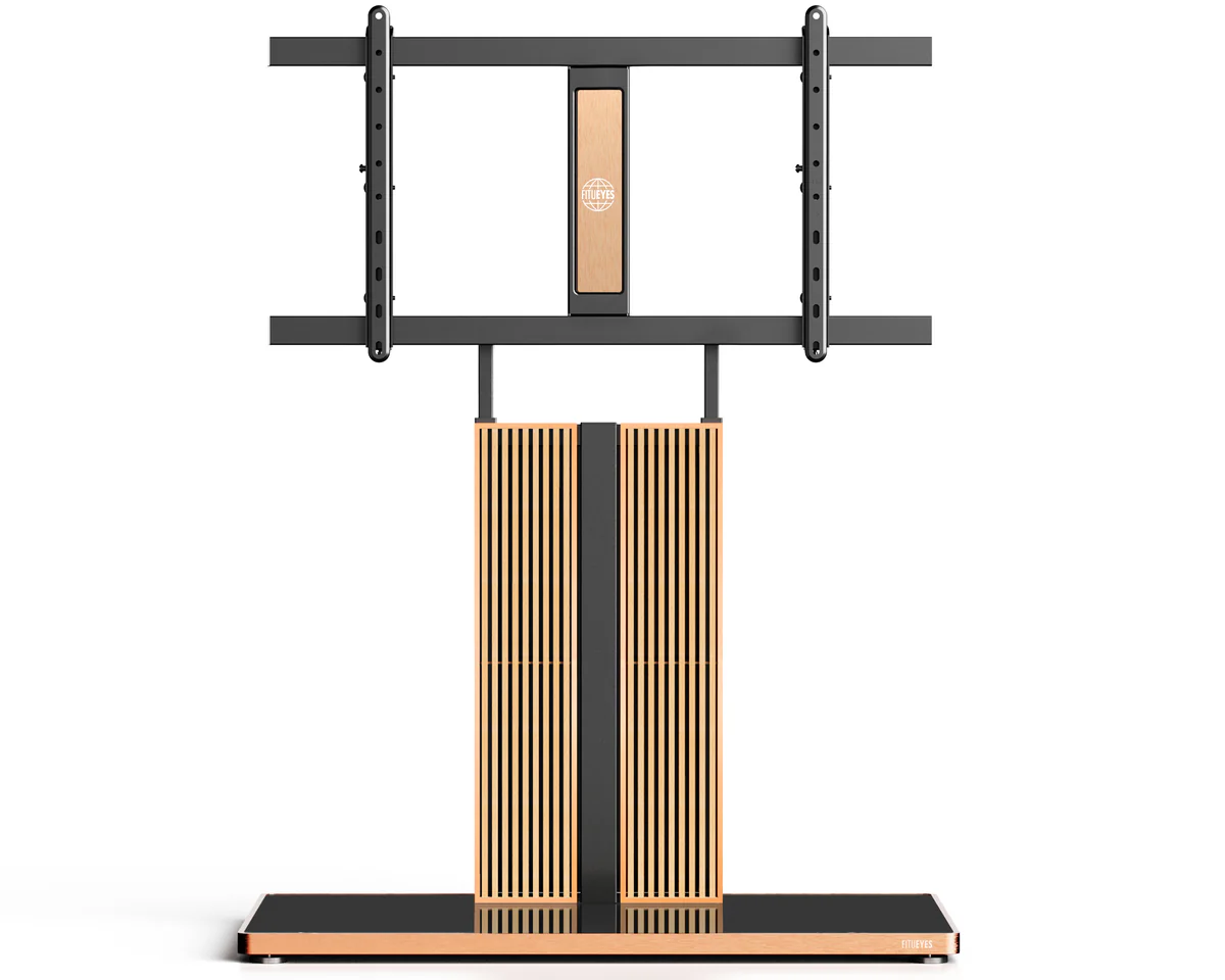 FITUEYES Cantor FT100 Oak Επιδαπέδια Βάση Τηλεόρασης 75"-100" με Ρυθμιζόμενο Ύψος & Κλίση