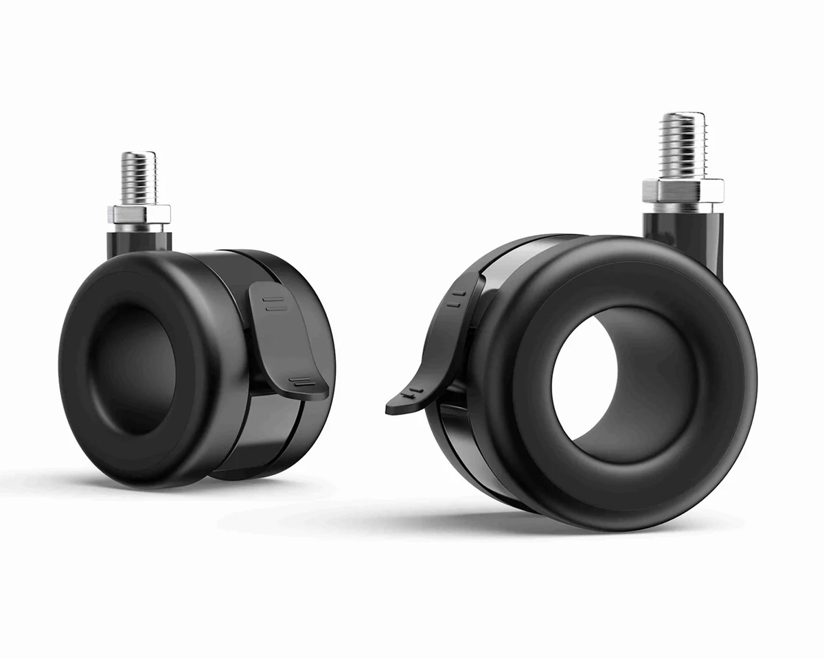 FITUEYES Floor Protective Casters Black Σετ 4 Τροχών Υψηλής Αντοχής με Φρένο για Προστασία Δαπέδου