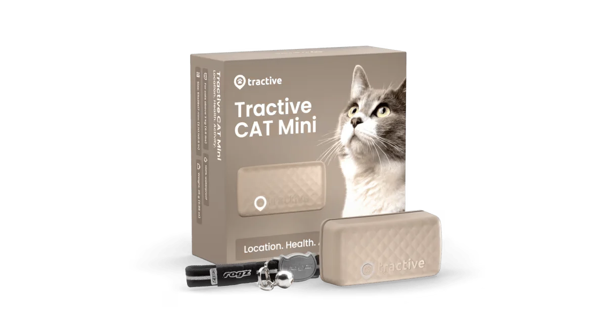 Tractive CAT mini GPS Pet Tracker Γάτας με Κολάρο Brown
