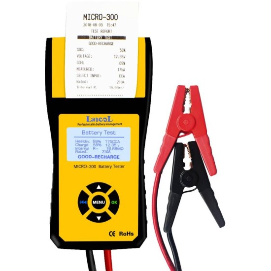 Μετρητής - Tester Μπαταριών με εκτυπωτικό Micro 300